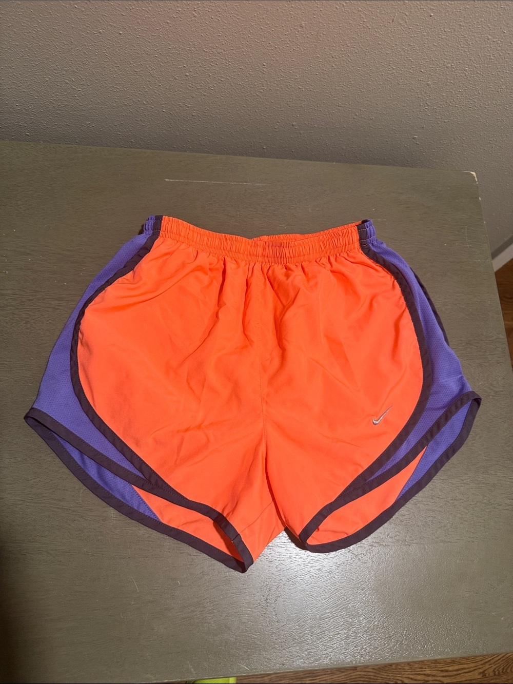 Nike Bright Orange and Purple Athletic Shorts size XS